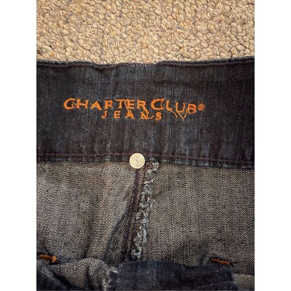 Charter Club Women's 14P Black Wide-Leg Stretch Denim Jeans 5-Pocket Design - Picture 3 of 6